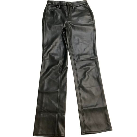 Good American Pants - Good American Black Pleather Pants Size 4/27 – Edgy, Chic, Streetwear